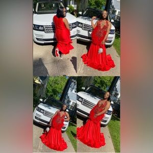 Prom dress 4 sale like new wore it just for pictures I paid 1,300